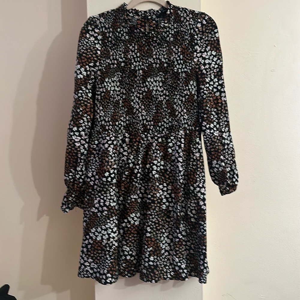 Vero Moda Aneal Floral Smocked Dress with Long Sleeves